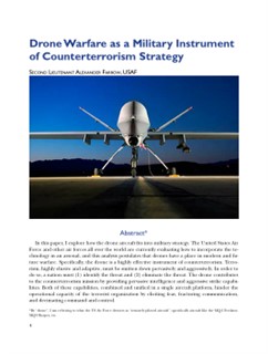 无人机战争成为反恐战略的军事工具  drone warfare as a military instrument of counterterrorism strategy  美国：空天力量期刊，2016年，20页